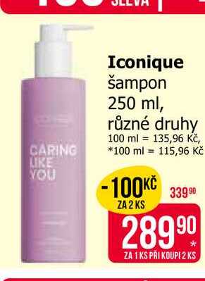 Iconique šampon 250 ml, různé druhy Teta drogerie