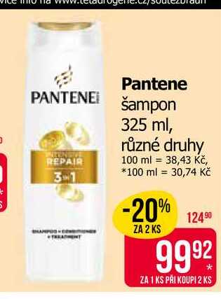 Pantene šampon 325 ml, různé druhy Teta drogerie