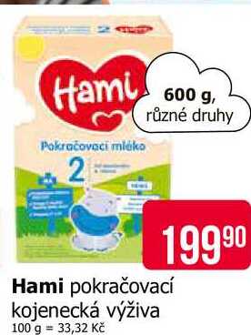 Hami Pokračovací mléko 600 g, různé druhy Teta drogerie