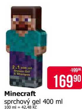 Minecraft sprchový gel 400 ml Teta drogerie