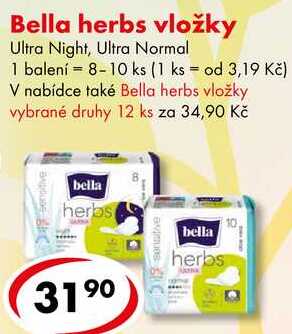 Bella herbs vložky, 8-10 ks