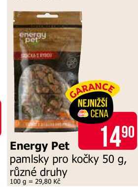 Energy Pet pamlsky pro kočky 50 g, různé druhy 