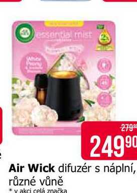 Air Wick difuzér s náplní, různé vůně v akci celá značka Teta drogerie