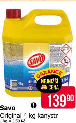 Savo Original 4 kg kanystr 
