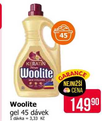 Woolite gel 45 dávek