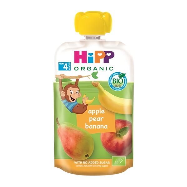 HiPP iS BIO 100% ovoce Jablko-Hruška-Banán Košík.cz
