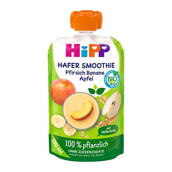 HiPP BIO Ovesné smoothie 100% rostlinné (jablko, broskev, banán) Košík.cz