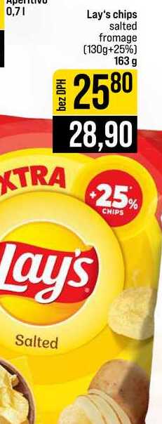 Lay's chips salted fromage 130g+25g 163 g