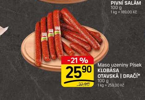 KLOBÁSA OTAVSKÁ | DRAČÍ* 100 g