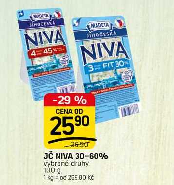 JČ NIVA 30-60% vybrané druhy 100 g