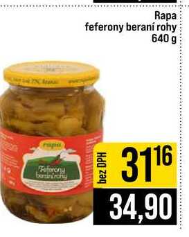 Rapa feferony beraní rohy 640 g 