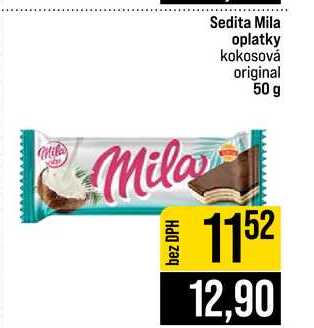 Sedita Mila oplatky kokosová original 50 g