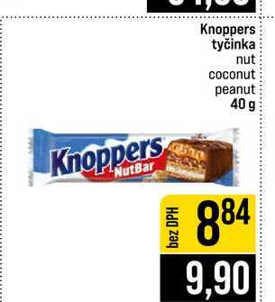 Knoppers tyčinka nut coconut peanut 40 g