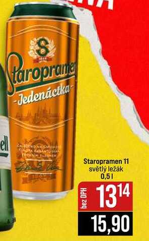 Staropramen 11 světlý ležák 0,5l