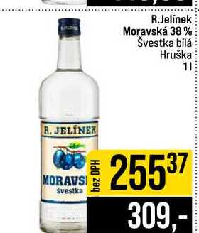 R.Jelínek Moravská 38% Švestka bilá Hruška 1l