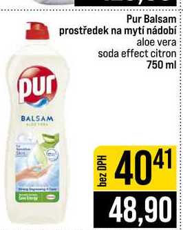 Pur Balsam prostředek na mytí nádobí aloe vera soda effect citron 750 ml