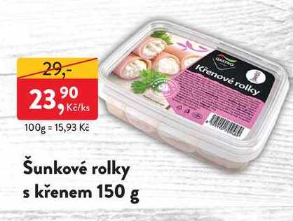 Šunkové rolky s křenem 150 g