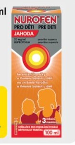 NUROFEN PRO DĚTI JAHODA 20 mg/ml perorální suspenze 100 ml