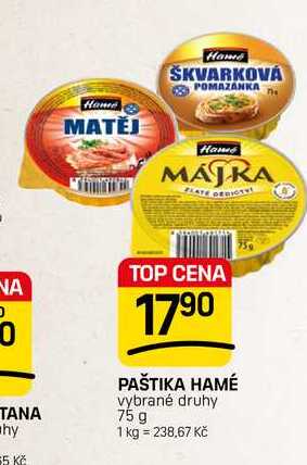 PAŠTIKA HAMÉ vybrané druhy 75 g 