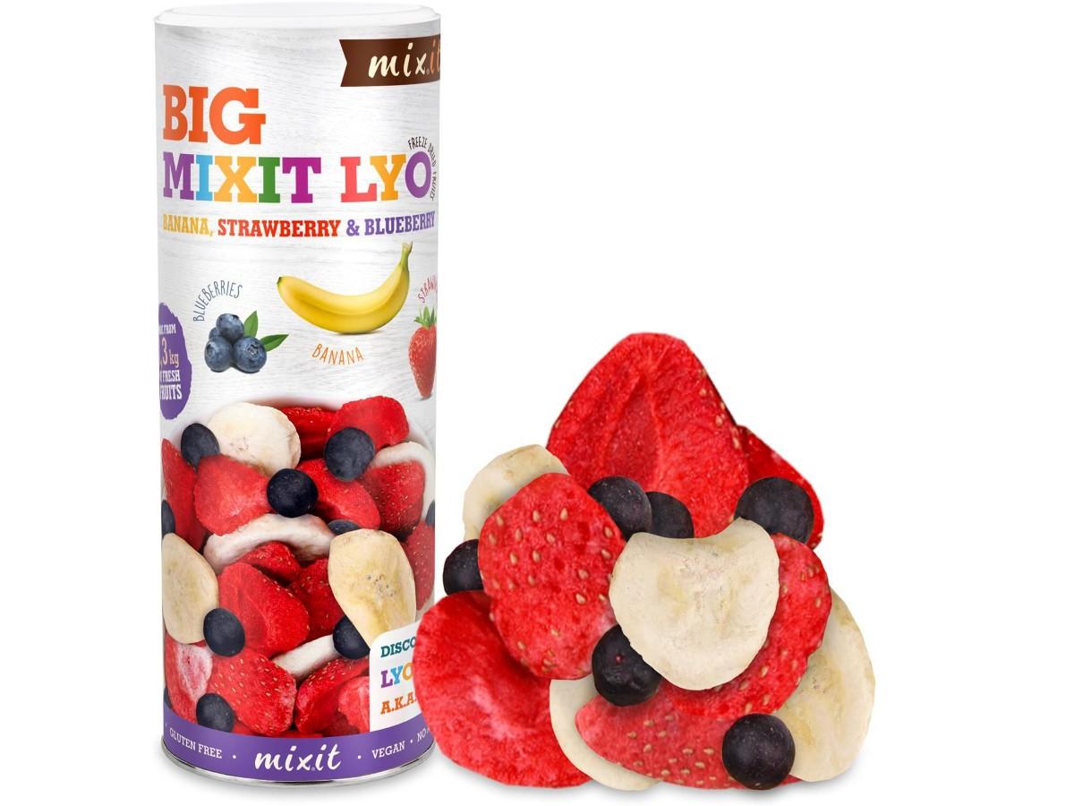 Mixit Velké křupavé ovoce - banán, jahoda, borůvka, 160 g