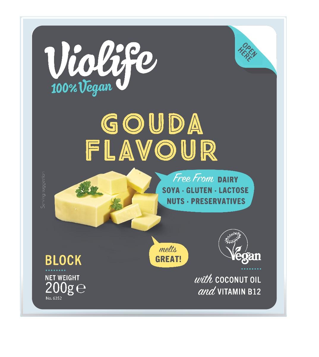 Violife Rostlinný blok s příchuti goudy, 200 g