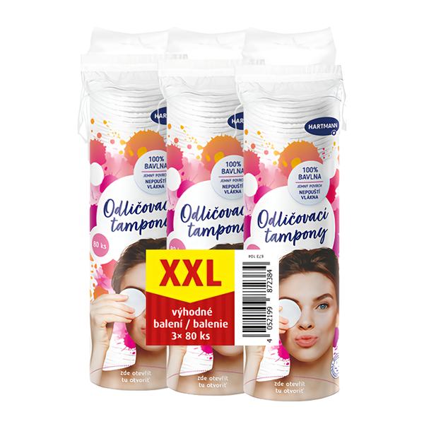 Hartmann Odličovací tampony XXL 3 x 80ks Košík.cz