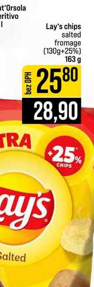 Lay's chips salted fromage 130g+25% 163 g