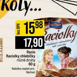 Racio Raciolky chlebíčky různé druhy 60 g