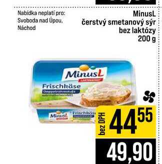 MinusL čerstvý smetanový sýr bez laktózy 200 g