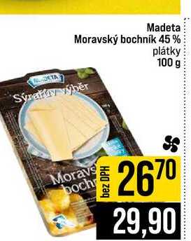 Madeta Moravský bochník 45% plátky 100 g