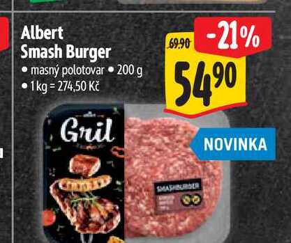Albert Smash Burger 200g