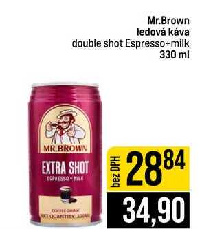 Mr.Brown ledová káva double shot Espresso+milk 330 ml