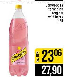 Schweppes tonic pink original wild berry 1,5l