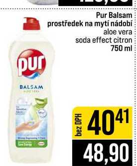 Pur Balsam prostředek na mytí nádobí aloe vera soda effect citron 750 ml JIP