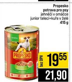 Propesko potrava pro psy jehněčí v omáčce junior telecí+kuře v želé 415 g