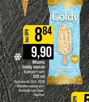 Miamo Goldy nanuk kokos+rum 120 ml