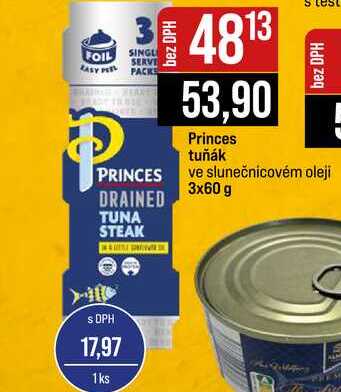 Princes tuňák ve slunečnicovém oleji 3x60 g