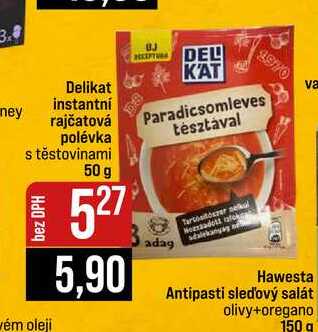 Delikat instantní rajčatová polévka s těstovinami 50 g