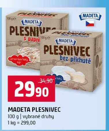 MADETA PLESNIVEC 100 g vybrané druhy