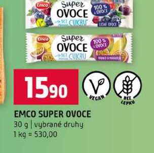 EMCO SUPER OVOCE 30 g vybrané druhy
