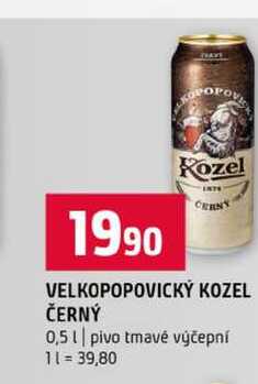 VELKOPOPOVICKÝ KOZEL ČERNÝ 0,5l pivo tmavé výčepní