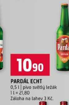 PARDÁL ECHT 0,5l pivo světlý ležák