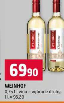 WEINHOF 0,75l vino vybrané druhy