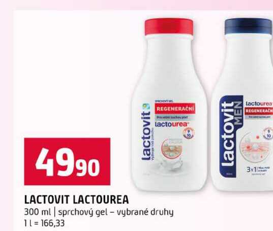 LACTOVIT LACTOUREA 300 ml sprchový gel vybrané druhy Terno