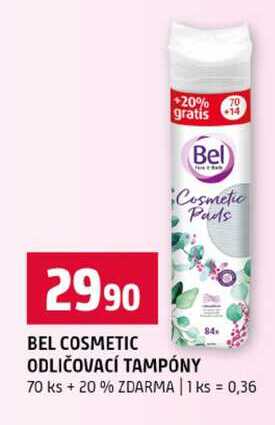 BEL COSMETIC ODLIČOVACÍ TAMPÓNY 84 70 ks + 20% ZDARMA Terno