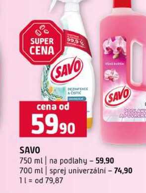 SAVO 750 ml na podlahy 700 ml sprej univerzálni Terno