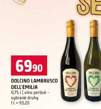 DOLCINO LAMBRUSCO DELL'EMILIA 0,75l vino perlivé vybrané druhy