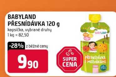 BABYLAND PŘESNÍDÁVKA 120 g kapsička, vybrané druhy