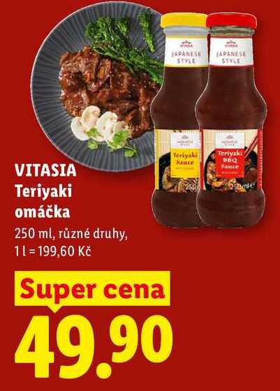 VITASIA Teriyaki omáčka, 250 ml