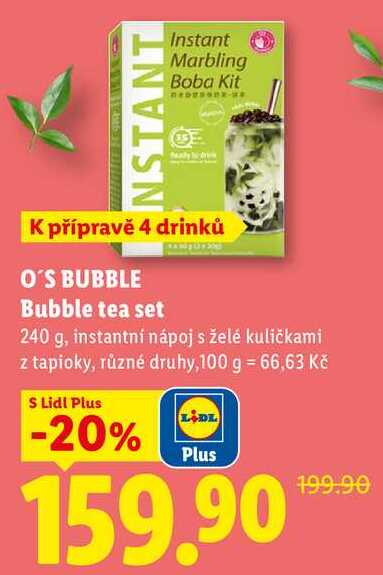 O'S BUBBLE Bubble tea set, 240 g